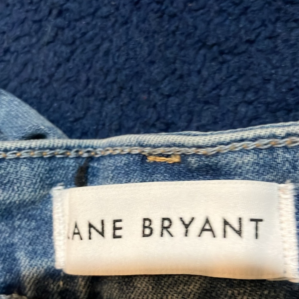 Lane Bryant Jeans w/flowered hem. Super cute on.Light Denim. I wore one time. - Picture 5 of 10